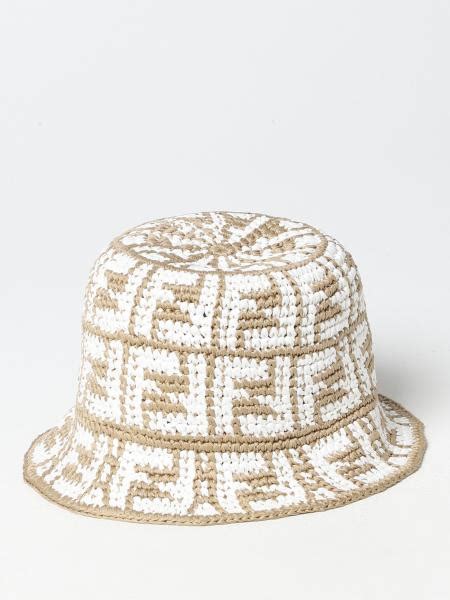 fendi beige raffia hat|Beige raffia hat .